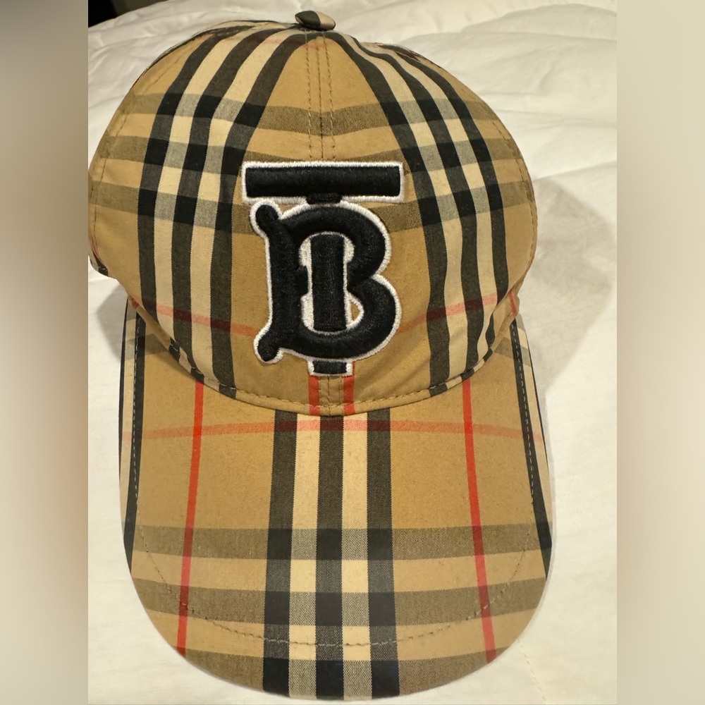 Burberry Monogram Motif Vintage Check Baseball Cap